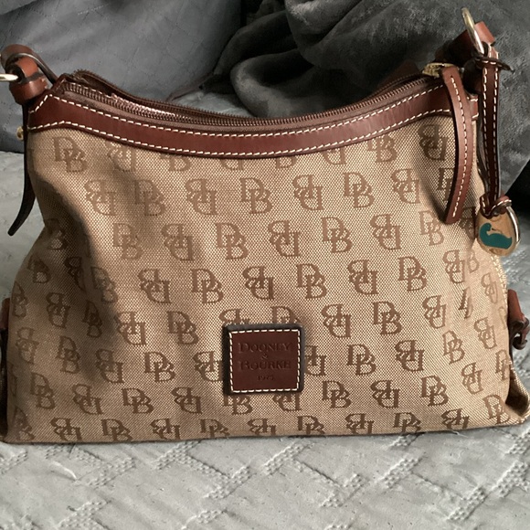 Dooney & Bourke Tan Monogram Shoulder Bag - Picture 1 of 10